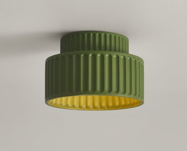 Genji Double-Layer Cream Cake | Wabi-Sabi Style Resin Ceiling Light