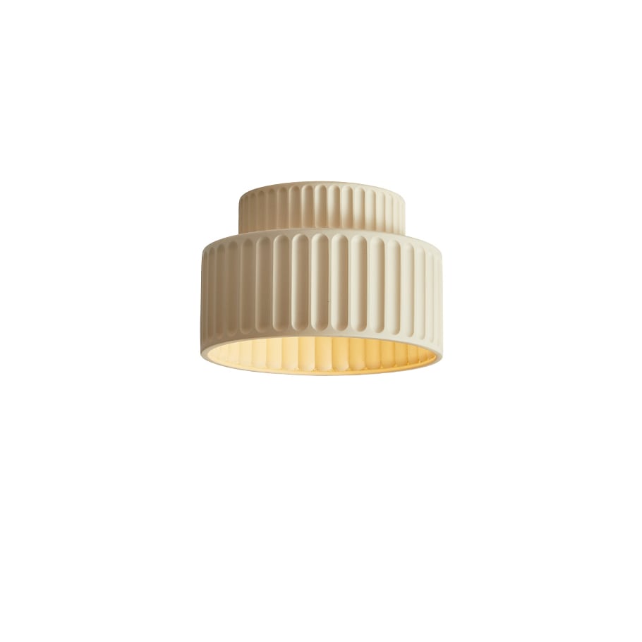 Genji Double-Layer Cream Cake | Wabi-Sabi Style Resin Ceiling Light