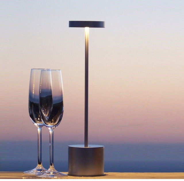 CJ POL Round - LED USB Rechargeable Cordless Table Lamp|Restaurant Table Lamp | Reading Light For Hotel