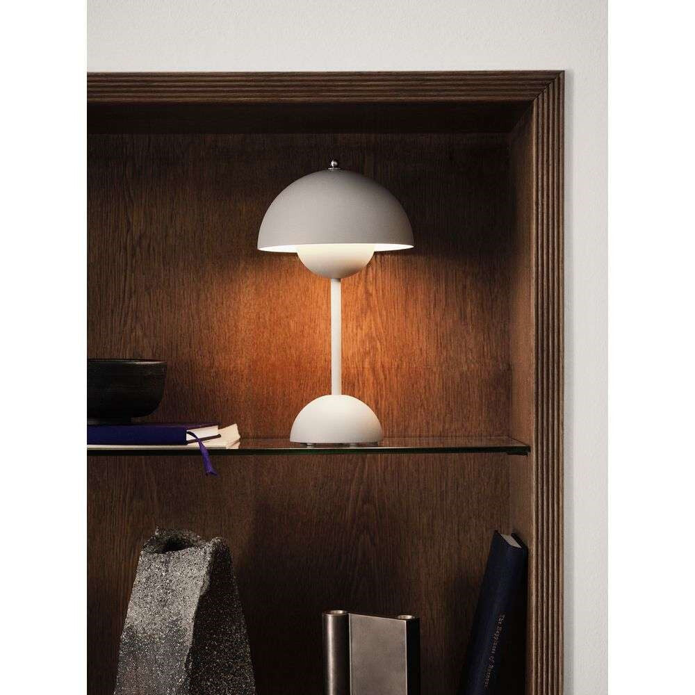 180mm USB Rechargeable Cordless Mushroom Table Lamp - Acrylic Classic