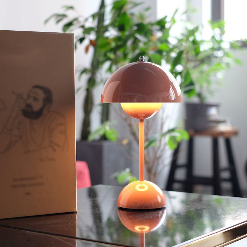 180mm USB Rechargeable Cordless Mushroom Table Lamp - Acrylic Classic