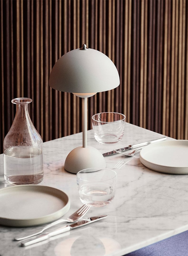 180mm USB Rechargeable Cordless Mushroom Table Lamp - Acrylic Classic