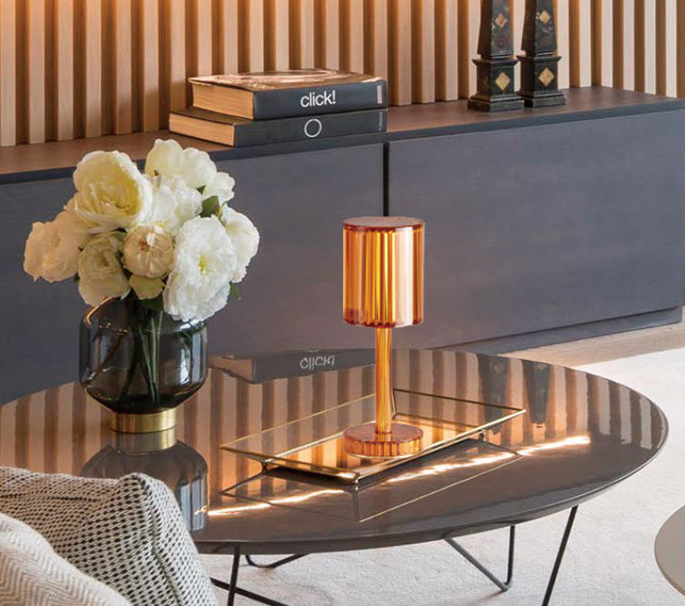 MP Gatsby - Transparent USB Rechargeable Cordless Table Lamp|Restaurant Table Lamp | Reading Light For Hotel