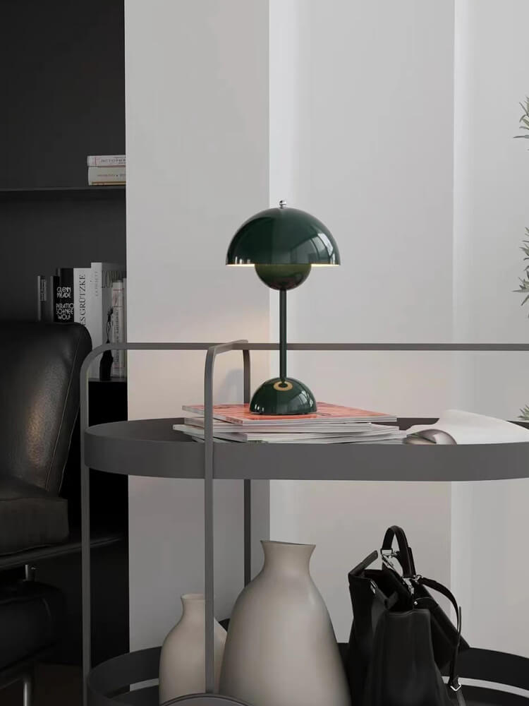 180mm USB Rechargeable Cordless Mushroom Table Lamp - Acrylic Classic