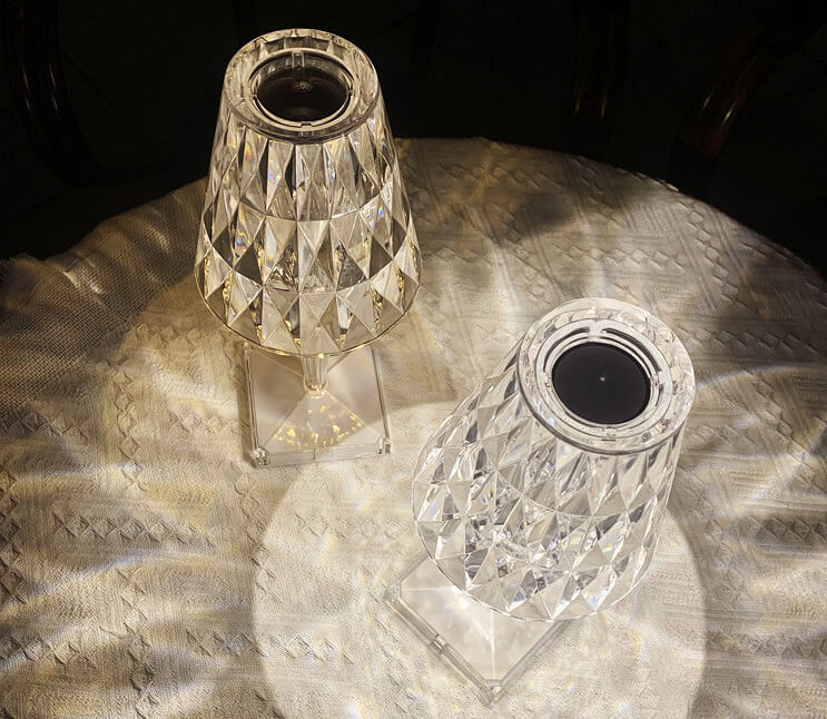 BATTERY - Romantic Transparent USB Rechargeable Cordless Table Lamp