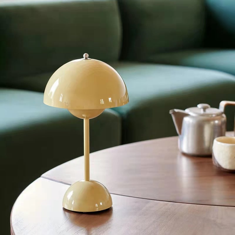 180mm USB Rechargeable Cordless Mushroom Table Lamp - Acrylic Classic