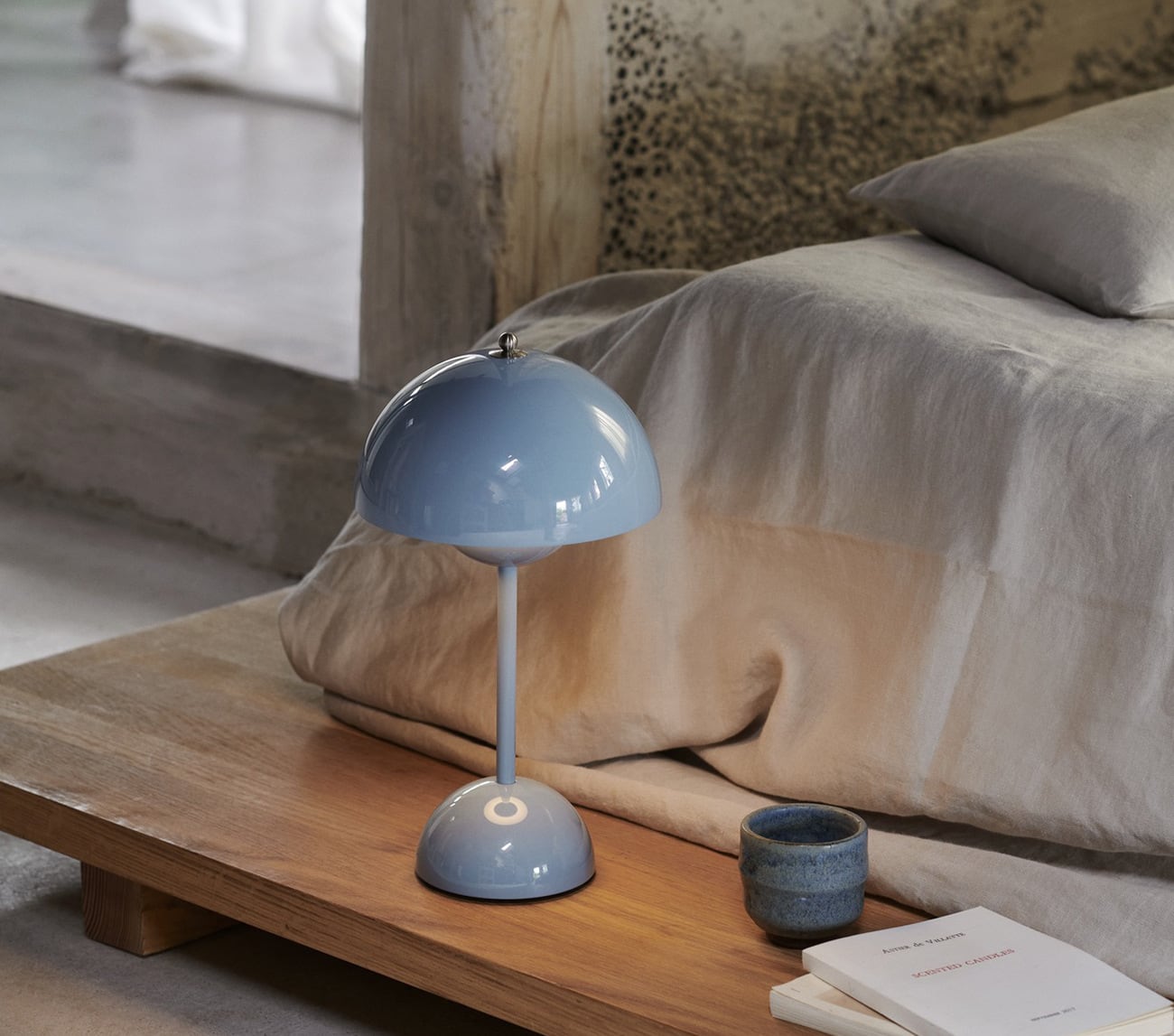 180mm USB Rechargeable Cordless Mushroom Table Lamp - Acrylic Classic