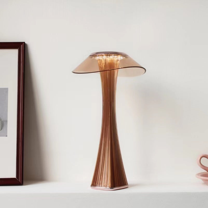 SPACE - Transparent USB Rechargeable Cordless Table Lamp | Portable Outdoor Desk Lamp|Restaurant Table Lamp | Reading Light For Hotel