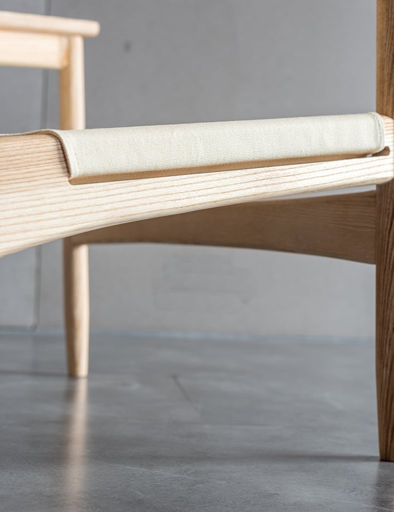 Kazue - Solid Ash Wood Armchair | Reading Chair