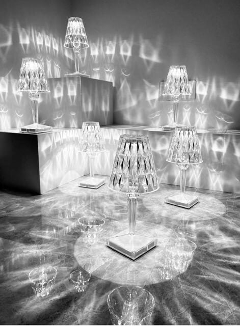 BATTERY - Romantic Transparent USB Rechargeable Cordless Table Lamp
