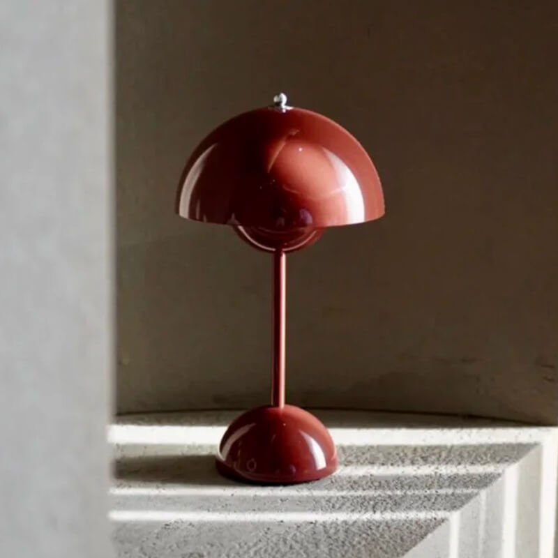 180mm USB Rechargeable Cordless Mushroom Table Lamp - Acrylic Classic