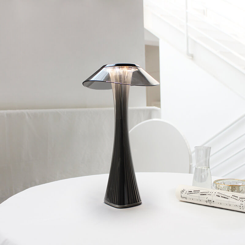 SPACE - Transparent USB Rechargeable Cordless Table Lamp | Portable Outdoor Desk Lamp|Restaurant Table Lamp | Reading Light For Hotel