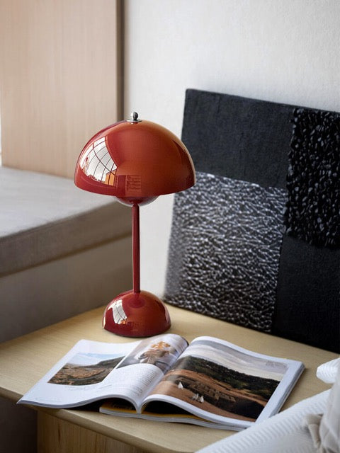 180mm USB Rechargeable Cordless Mushroom Table Lamp - Acrylic Classic
