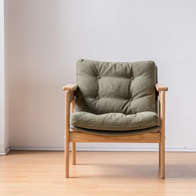 Azami - Solid Ash Wood & Cotton + Linen Armchair | Reading Chair - mokupark.com