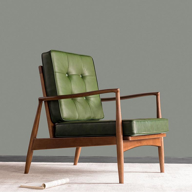 Danmer - Solid Ash Wood & Leather Armchair | Reading Chair - mokupark.com