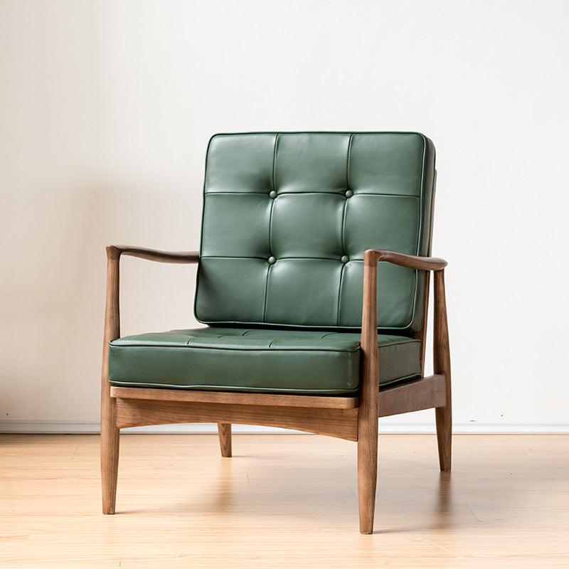 Danmer - Solid Ash Wood & Leather Armchair | Reading Chair - mokupark.com