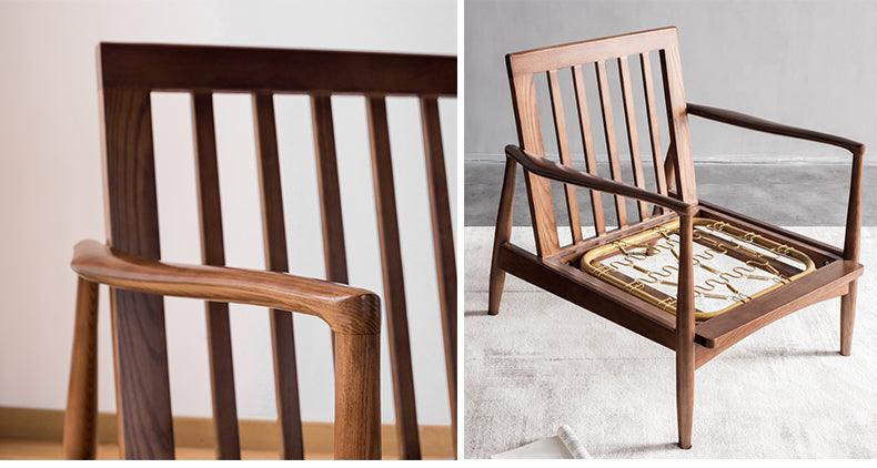 Danmer - Solid Ash Wood & Leather Armchair | Reading Chair - mokupark.com