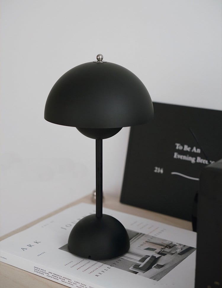 180mm USB Rechargeable Cordless Mushroom Table Lamp - Acrylic Classic