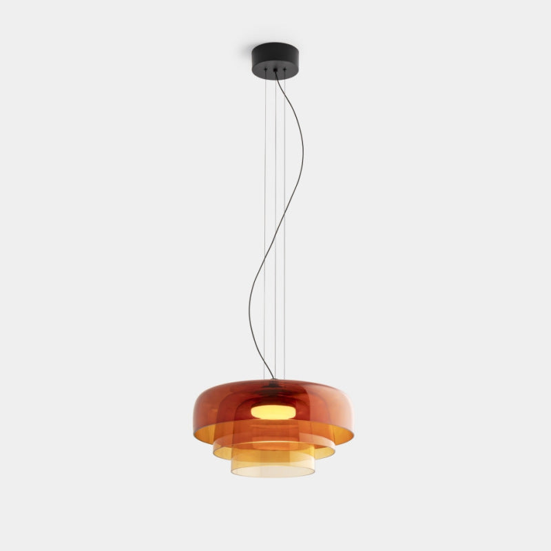 Glass Multi-layer Cake Pendant Light