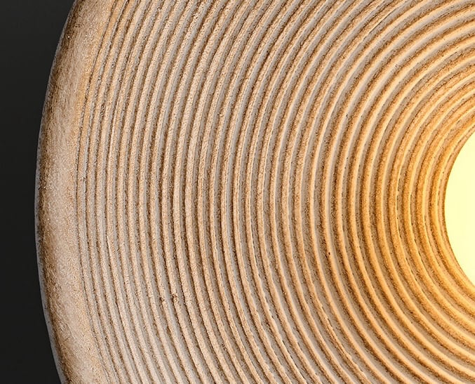 RC Resin Corrugated Sconce | Wabi-Sabi Style Ceiling Light