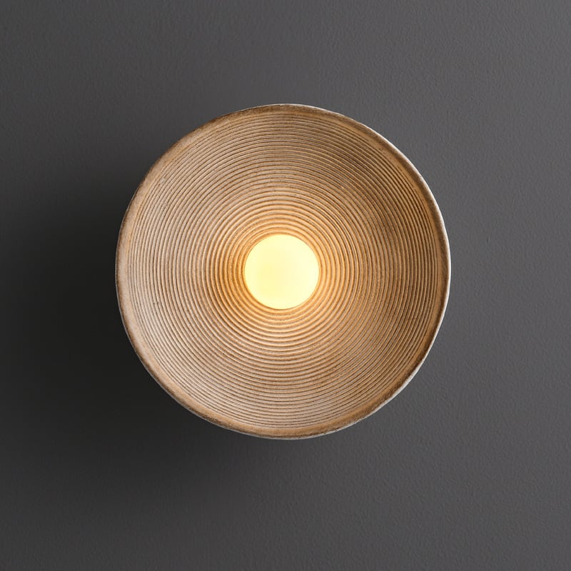 RC Resin Corrugated Sconce | Wabi-Sabi Style Ceiling Light