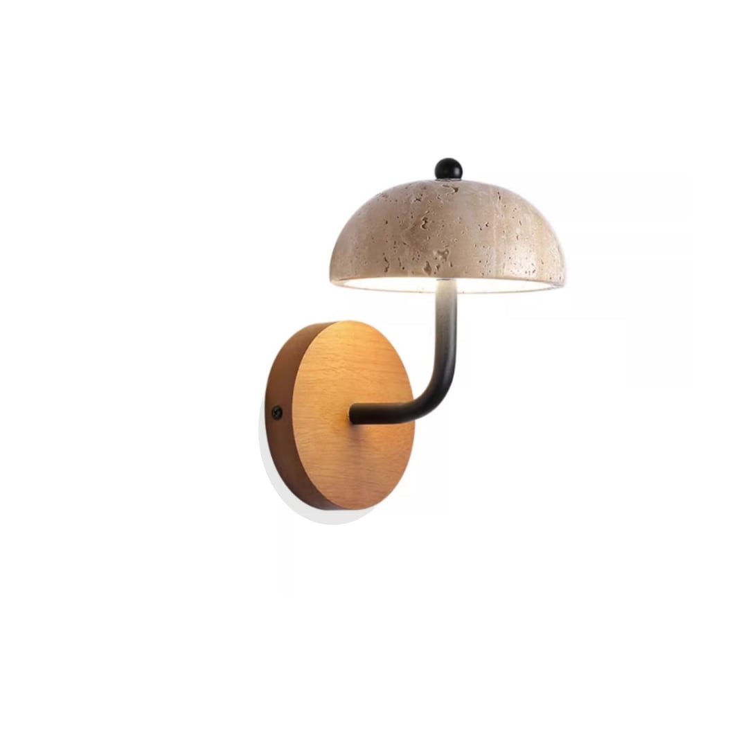 Travertine Mushroom Sconce