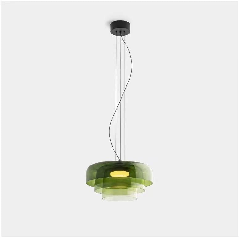 Glass Multi-layer Cake Pendant Light