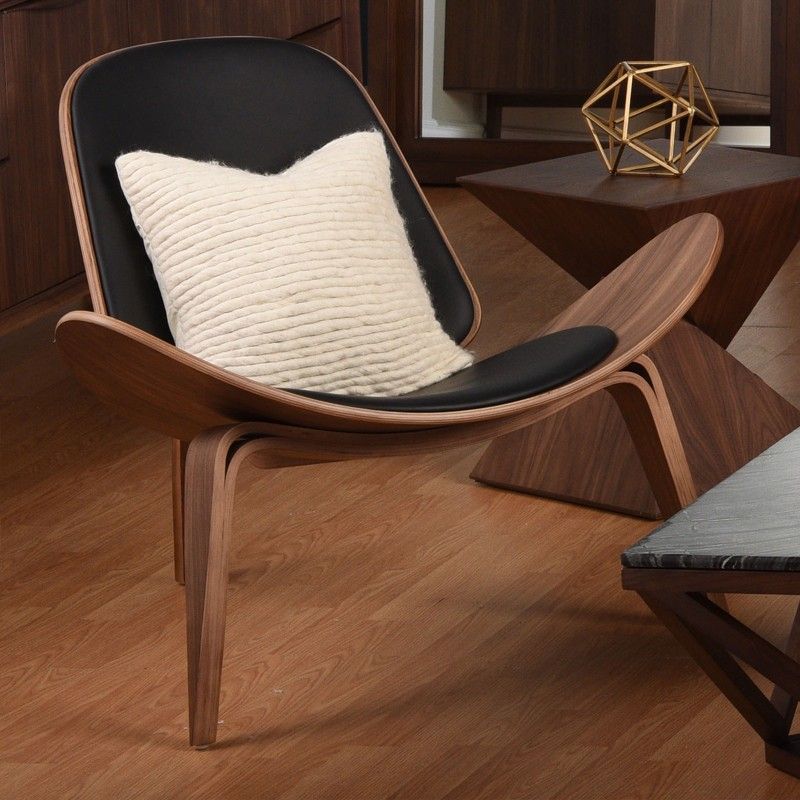 MP Shell Chair - Classic Lounge Chair | Reading Chair in Leather